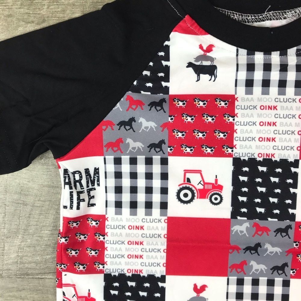New boutique Boys Farm Life T-Shirt - Picture 3 of 4